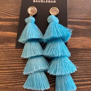 NWT Teal Baublebar tassel earrings